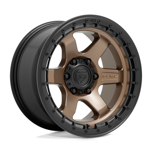 Fuel 1PC D751 BLOCK MATTE BRONZE WITH BLACK RING 18X9