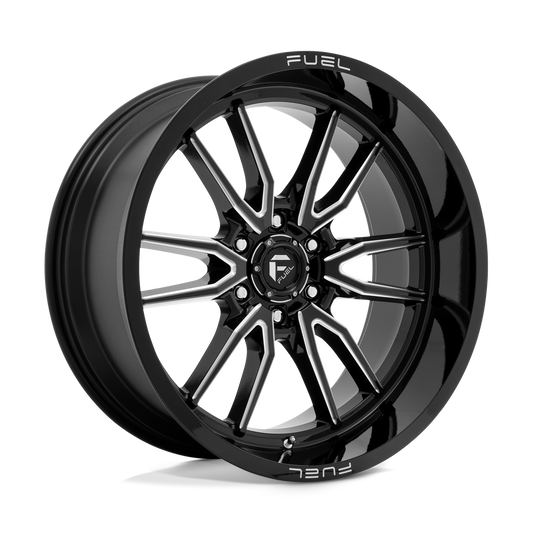 Fuel 1PC D761 CLASH GLOSS BLACK MILLED 22X10