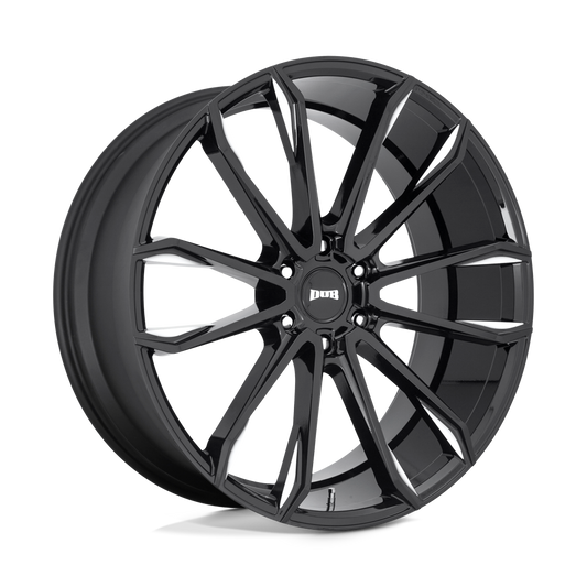 DUB 1PC S252 CLOUT GLOSS BLACK MILLED 24X10