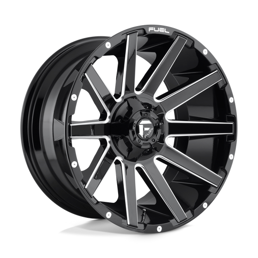 Fuel 1PC D615 CONTRA GLOSS BLACK MILLED 18X9