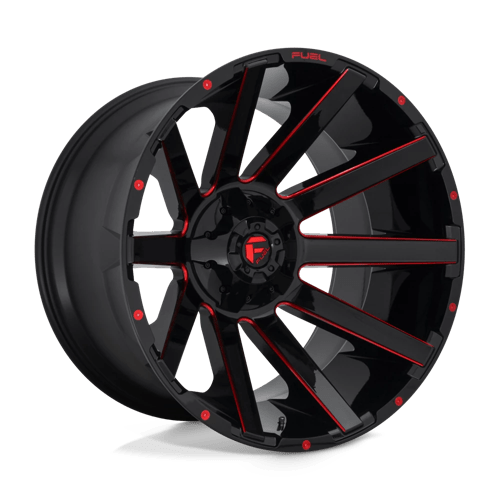 Fuel 1PC D643 CONTRA GLOSS BLACK RED TINTED CLEAR 24X14