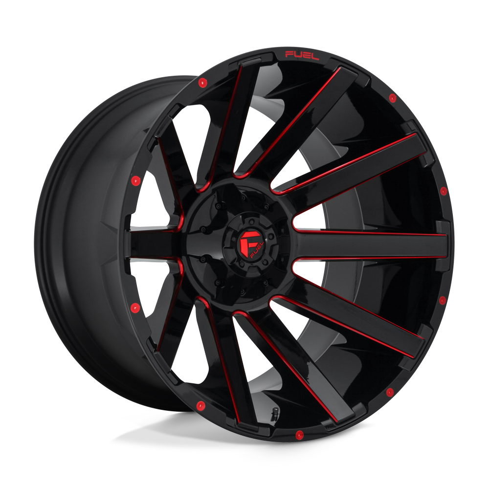 Fuel 1PC D643 CONTRA GLOSS BLACK RED TINTED CLEAR 24X14