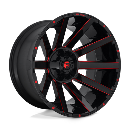 Fuel 1PC D643 CONTRA GLOSS BLACK RED TINTED CLEAR 24X14
