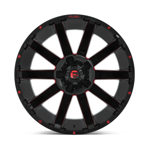 Fuel 1PC D643 CONTRA GLOSS BLACK RED TINTED CLEAR 24X14