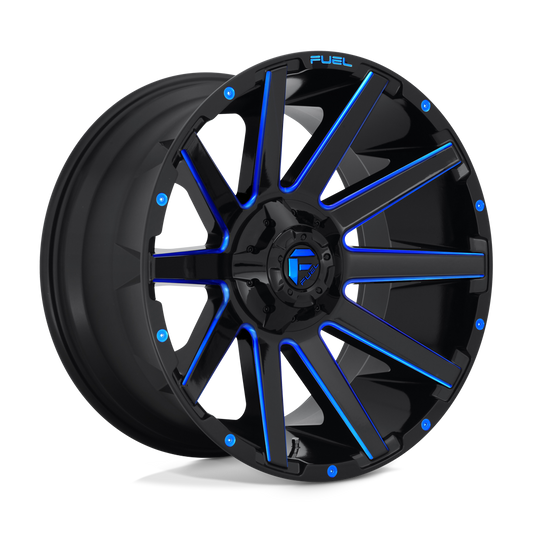 Fuel 1PC D644 CONTRA GLOSS BLACK BLUE TINTED CLEAR 22X12