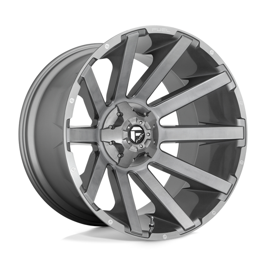 Fuel 1PC D714 CONTRA PLATINUM BRUSHED GUN METAL TINTED CLEAR 20X9