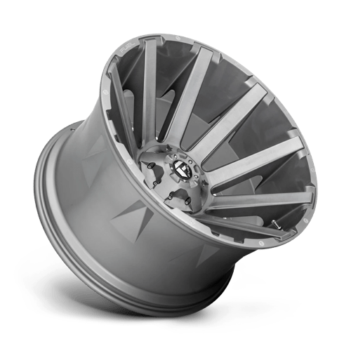 Fuel 1PC D714 CONTRA PLATINUM BRUSHED GUN METAL TINTED CLEAR 24X14