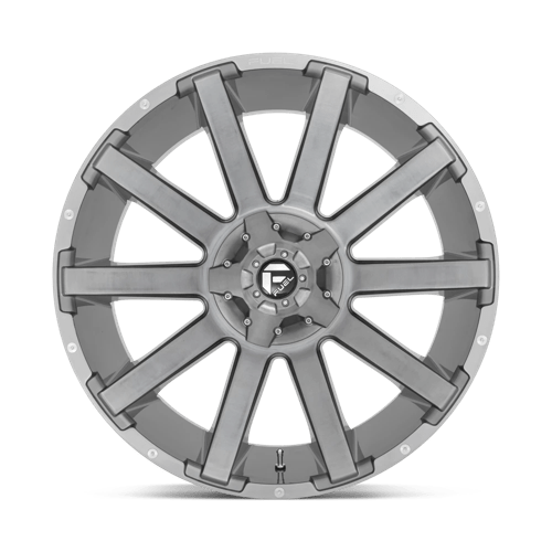 Fuel 1PC D714 CONTRA PLATINUM BRUSHED GUN METAL TINTED CLEAR 24X14