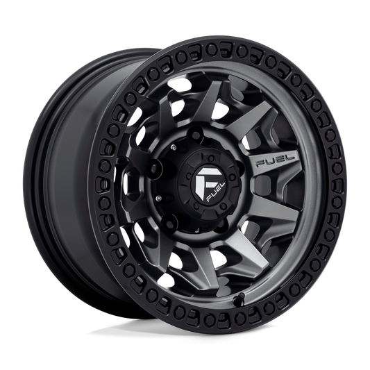 Fuel 1PC D716 COVERT MATTE GUN METAL BLACK BEAD RING 15X8