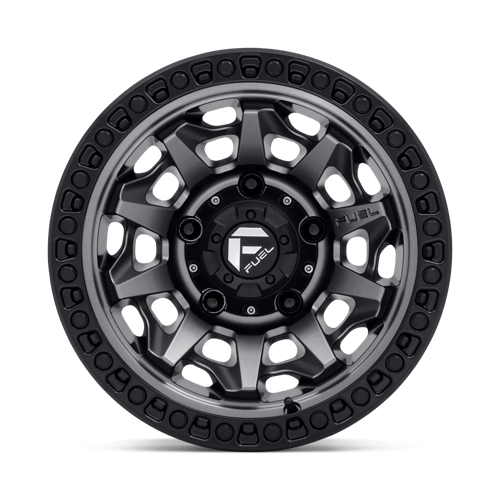 Fuel 1PC D716 COVERT MATTE GUN METAL BLACK BEAD RING 15X8