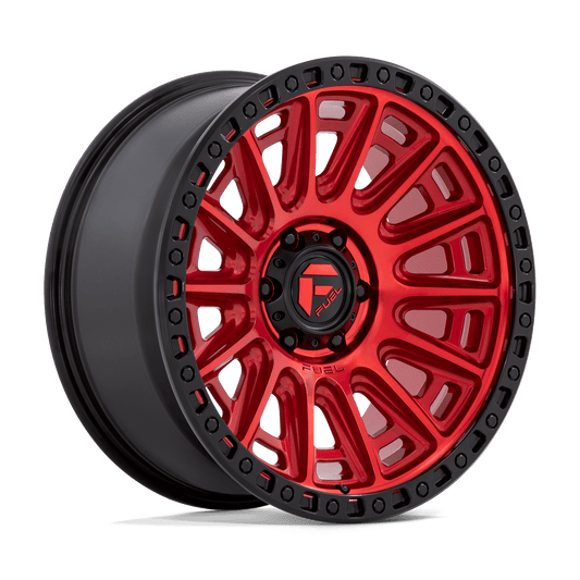 Fuel 1PC D834 CYCLE CANDY RED WITH BLACK RING 20X9