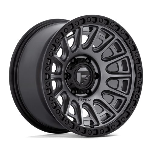 Fuel 1PC D835 CYCLE MATTE GUNMETAL WITH BLACK RING 17X8.5