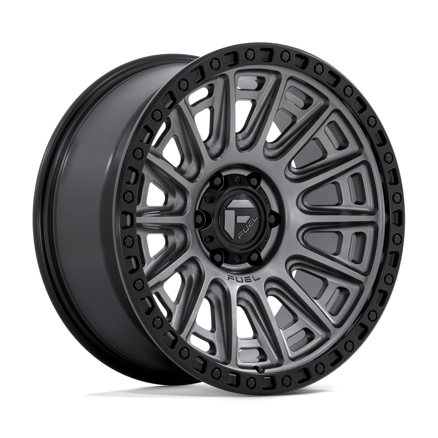 Fuel 1PC D835 CYCLE MATTE GUNMETAL WITH BLACK RING 20X9