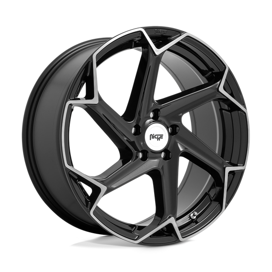 Niche 1PC M255 FLASH GLOSS BLACK BRUSHED 20X10.5
