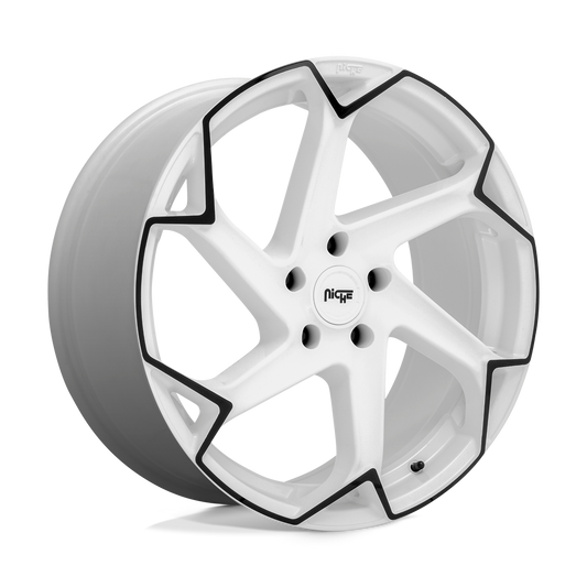 Niche 1PC M257 FLASH GLOSS WHITE WITH BLACK 20X9