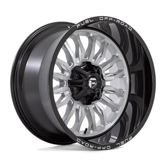 Fuel 1PC D798 ARC SILVER BRUSHED FACE WITH MILLED BLACK LIP 22X12