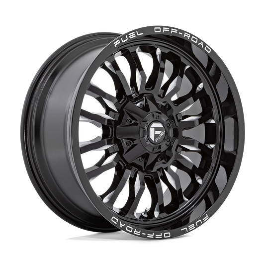 Fuel 1PC D795 ARC GLOSS BLACK MILLED 20X10