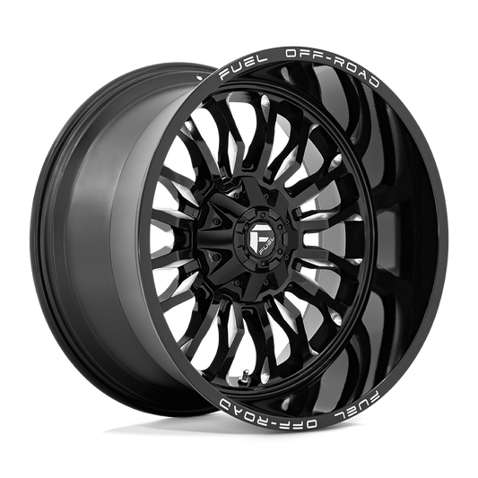 Fuel 1PC D795 ARC GLOSS BLACK MILLED 22X12