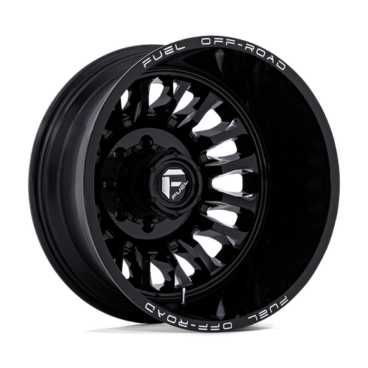 Fuel 1PC D868 ARC DUALLY GLOSS BLACK MILLED 20X8.25