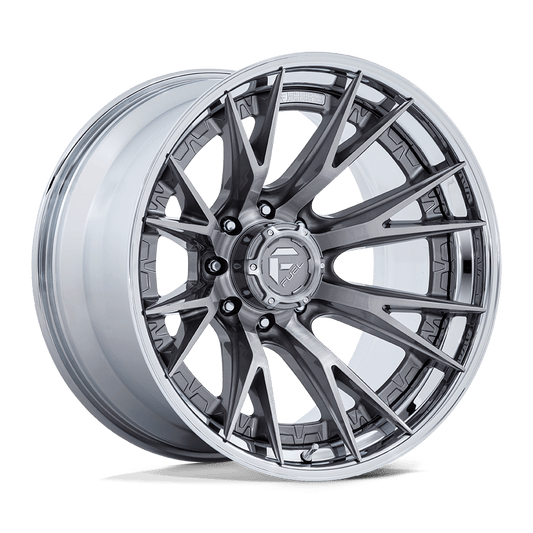 Fuel 1PC FC402 CATALYST PLATINUM WITH CHROME LIP 22X12