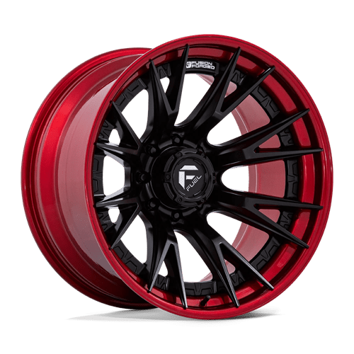 Fuel 1PC FC402 CATALYST MATTE BLACK WITH CANDY RED LIP 22X10