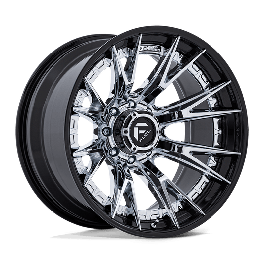 Fuel 1PC FC402 CATALYST CHROME WITH GLOSS BLACK LIP 20X10