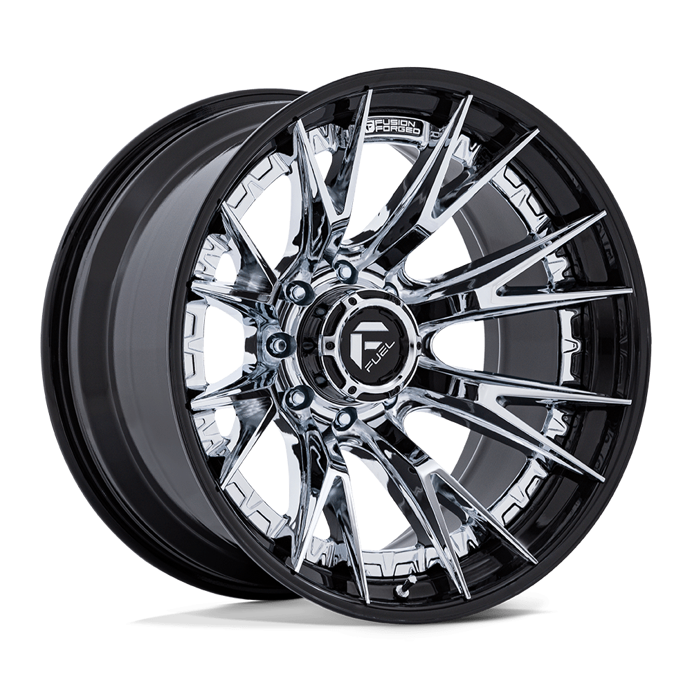 Fuel 1PC FC402 CATALYST CHROME WITH GLOSS BLACK LIP 20X9