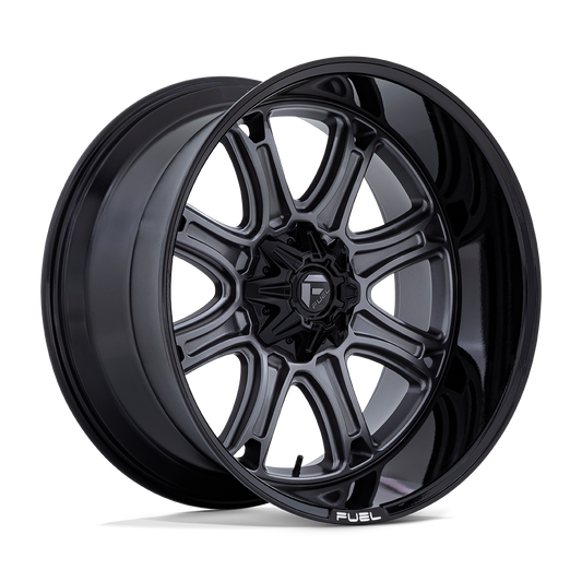 Fuel 1PC DARKSTAR MATTE GUNMETAL WITH BLACK LIP 22X10