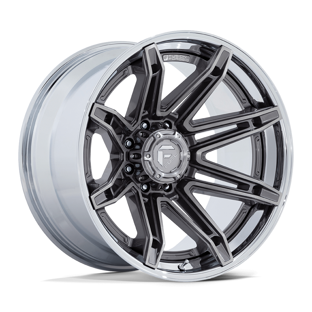 Fuel 1PC FC401 BRAWL PLATINUM WITH CHROME LIP 20X10
