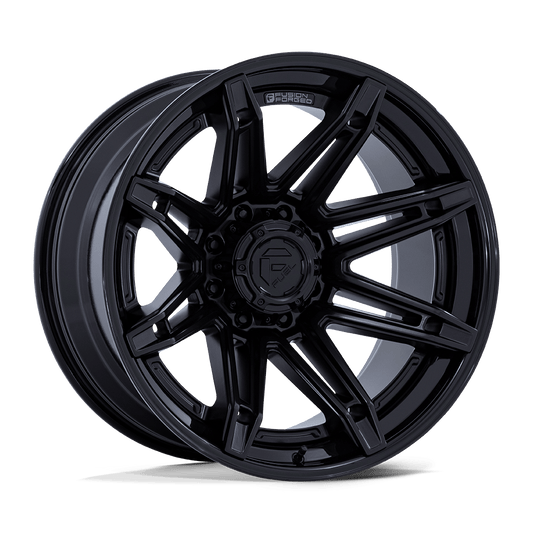 Fuel 1PC FC401 BRAWL MATTE BLACK WITH GLOSS BLACK LIP 20X10