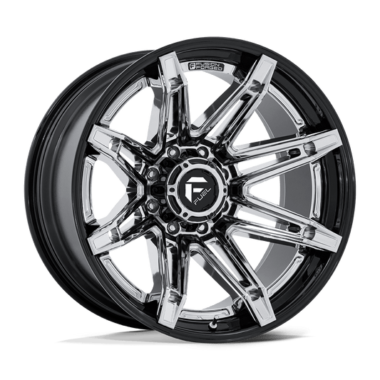 Fuel 1PC FC401 BRAWL CHROME WITH GLOSS BLACK LIP 20X10