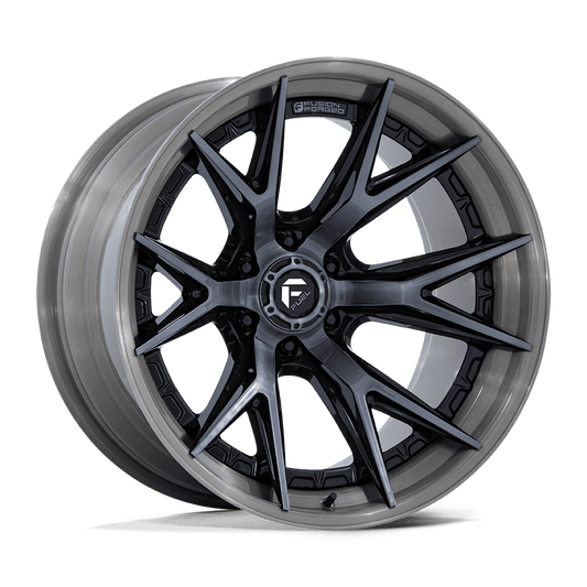 Fuel 1PC FC402 CATALYST GLOSS BLACK WITH BRUSHED GRAY TINT FACE & LIP 20X9