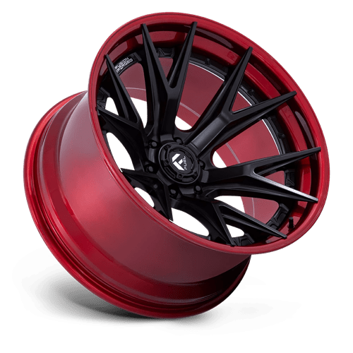 Fuel 1PC FC402 CATALYST MATTE BLACK WITH CANDY RED LIP 22X10