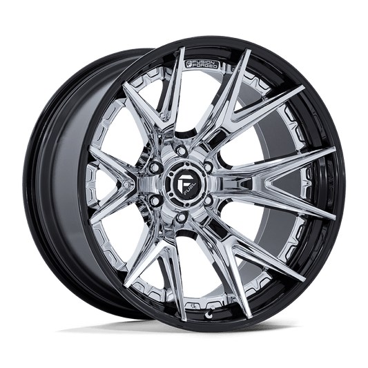 Fuel 1PC FC402 CATALYST CHROME WITH GLOSS BLACK LIP 20X9
