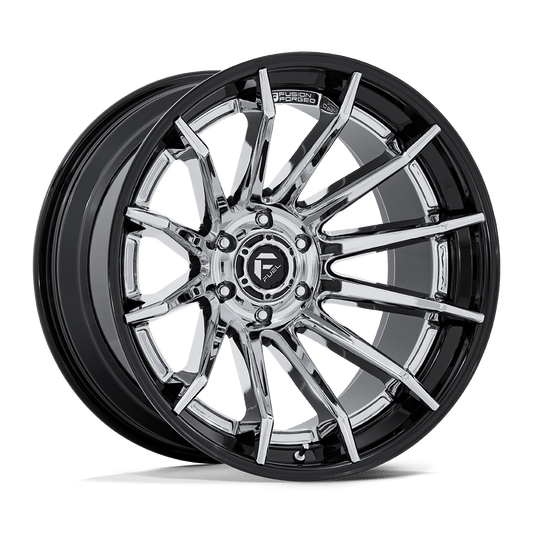 Fuel 1PC FC403 BURN CHROME WITH GLOSS BLACK LIP 22X10