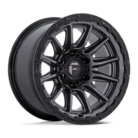 Fuel 1PC FC866 PISTON MATTE GUNMETAL W/ GLOSS BLACK LIP 20X10