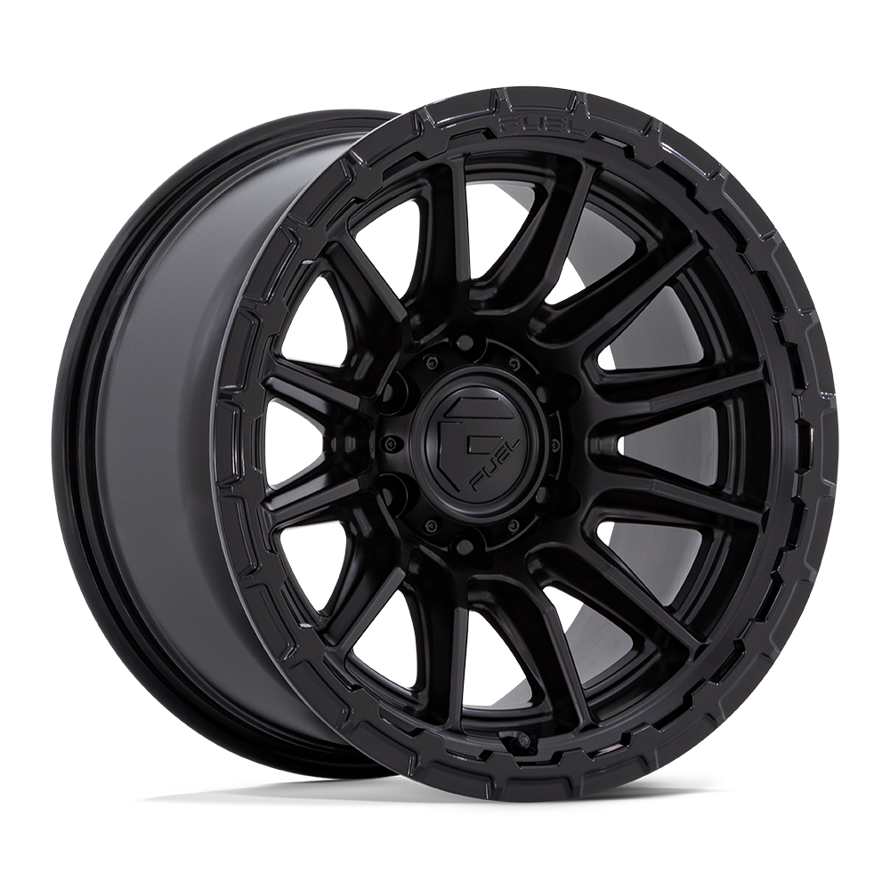 Fuel 1PC FC866 PISTON BLACKOUT W/ GLOSS BLACK LIP 17X9