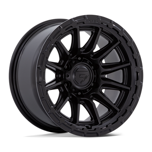 Fuel 1PC FC866 PISTON BLACKOUT W/ GLOSS BLACK LIP 17X8.5