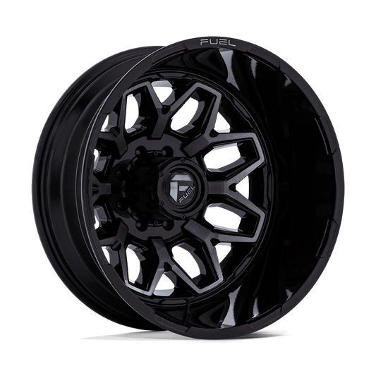 Fuel 1PC D875 FLUX DUALLY GLOSS BLACK BRUSH-FC GRAY TINT 20X8.25