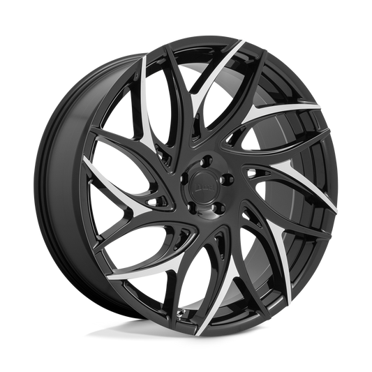 DUB 1PC S259 G.O.A.T. GLOSS BLACK WITH MACHINED SPOKES 24X10