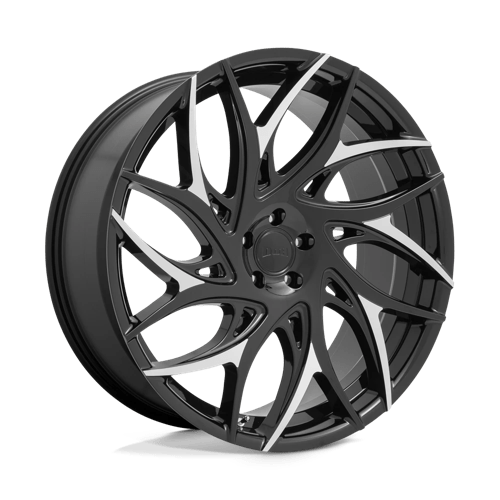 DUB 1PC S259 G.O.A.T. GLOSS BLACK WITH MACHINED SPOKES 24X10