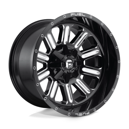 Fuel 1PC D620 HARDLINE GLOSS BLACK MILLED 15X8