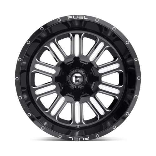 Fuel 1PC D620 HARDLINE GLOSS BLACK MILLED 15X8