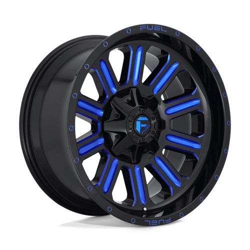 Fuel 1PC D646 HARDLINE GLOSS BLACK BLUE TINTED CLEAR 20X10