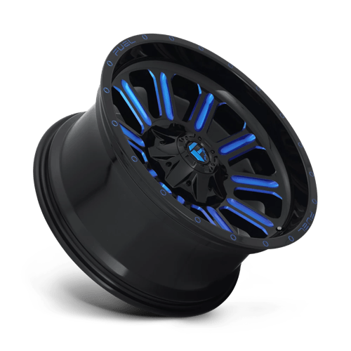 Fuel 1PC D646 HARDLINE GLOSS BLACK BLUE TINTED CLEAR 20X10