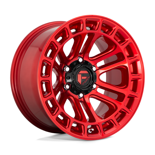 Fuel 1PC D719 HEATER CANDY RED MACHINED 18X9
