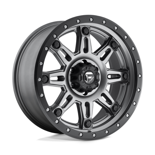 Fuel 1PC D568 HOSTAGE III MATTE GUN METAL BLACK BEAD RING 18X9
