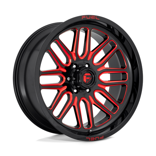 Fuel 1PC D663 IGNITE GLOSS BLACK RED TINTED CLEAR 20X10