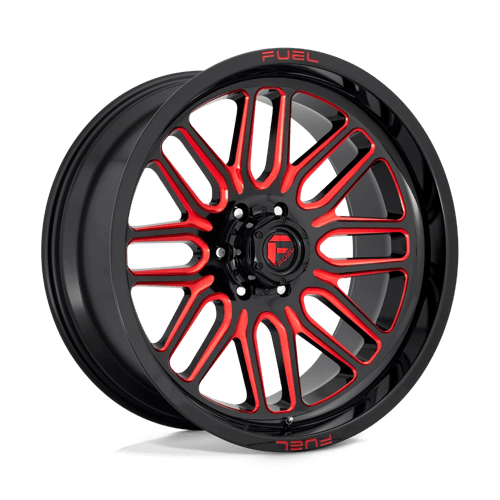 Fuel 1PC D663 IGNITE GLOSS BLACK RED TINTED CLEAR 22X10