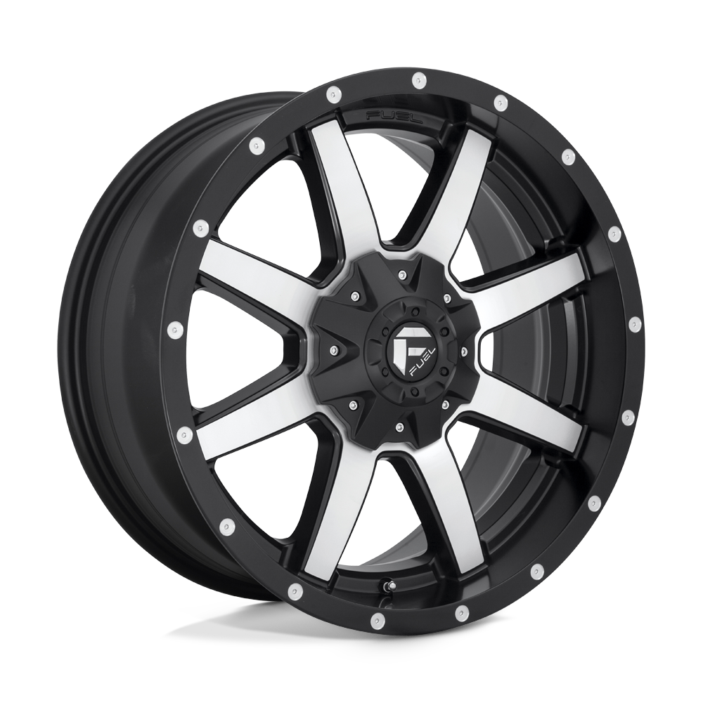 Fuel 1PC D537 MAVERICK MATTE BLACK MACHINED 20X12